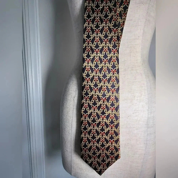 Cromley & Finch Chainlink Silk Tie - Picture 4 of 5